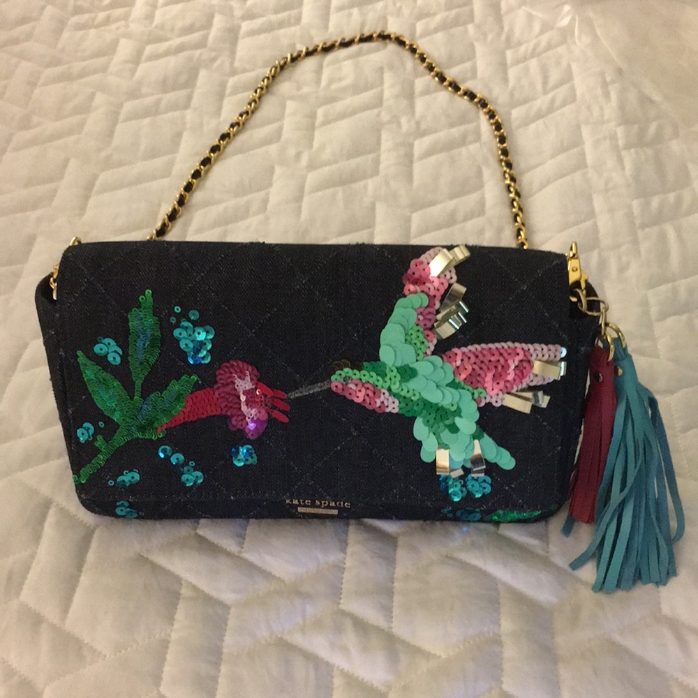 Kate Spade Black Shoulder Bag with Colorful Embellishments - Picture 5 of 5